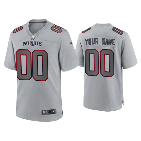 Men's New England Patriots Active Player Custom Grey Atmosphere Fashion Stitched Game Jersey Men's New England Patriots Active Player Custom Grey Atmosphere Fashion Stitched Game Jersey